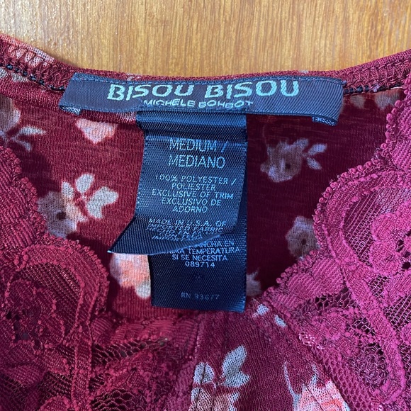 Bisou top with lace trim - Picture 2 of 3